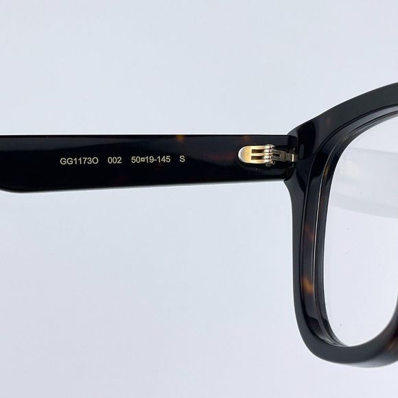 Gucci GG1173O 002 Eyeglasses Dark Havana Square Women - Picture 7 of 12
